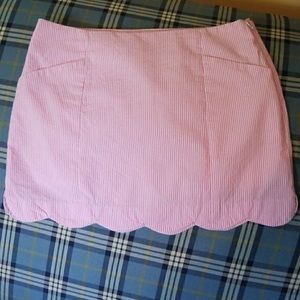 Lily Pulitzer Pink Seersucker Skort